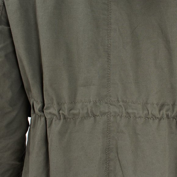 Olive Faux Fur Hooded Sherpa Lined Utility Jacket - Picture 13 of 16